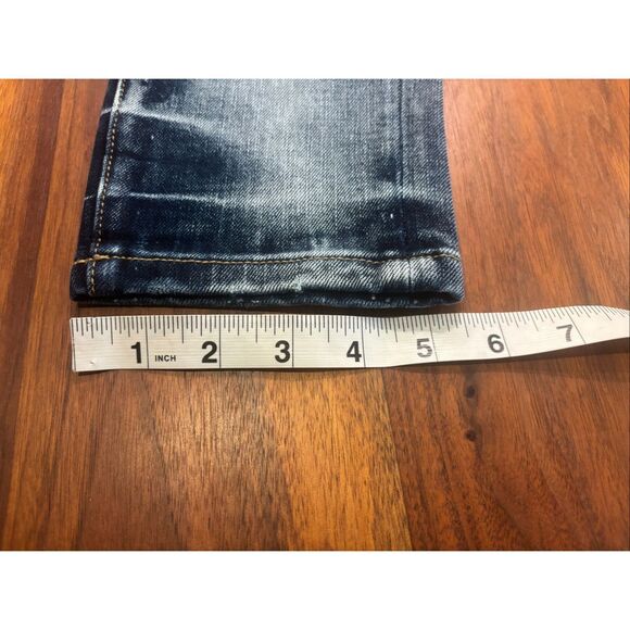 Valabasas Men’s Blue Denim Mid-Rise Button Fly Skinny Jeans Light Wash Size 32 - Picture 6 of 8